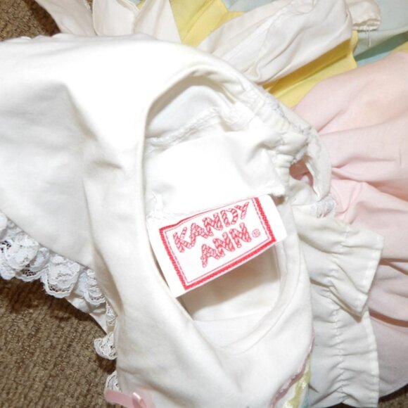 Pastel Rainbow Baby Girl Dress Kandy Ann Vintage Dress Size 12 Months - Picture 9 of 15